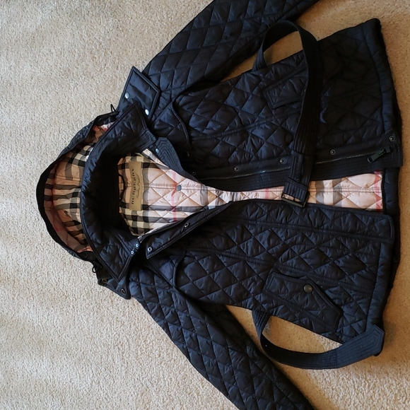 BURBERRY SHORT FINSBRIDGE NOVA CHECK LINED HOODED JACKET COAT - Picture 10 of 11